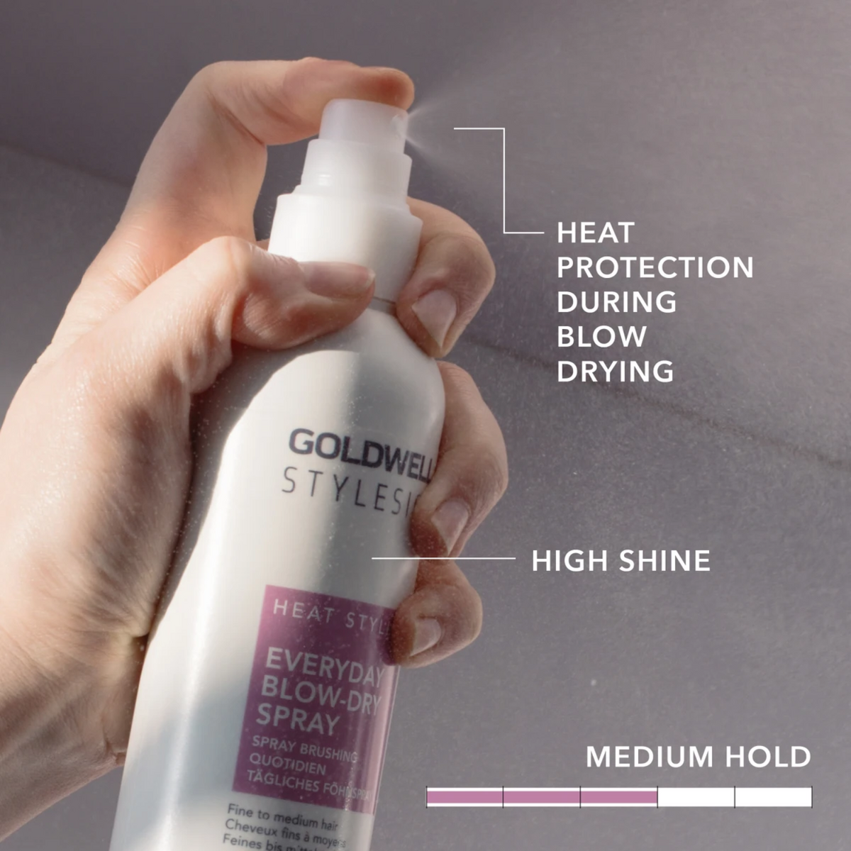 « Flacon 200 ml Goldwell StyleSign Spray Brushing Quotidien – protection thermique et tenue longue durée »