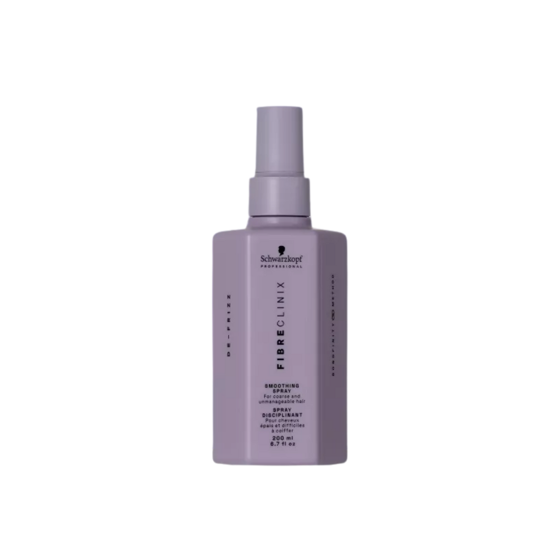 flacon de Schwarzkopf Professional Fibre Clinix De-Frizz Smoothing Spray lissant anti-frisottis 200 ml