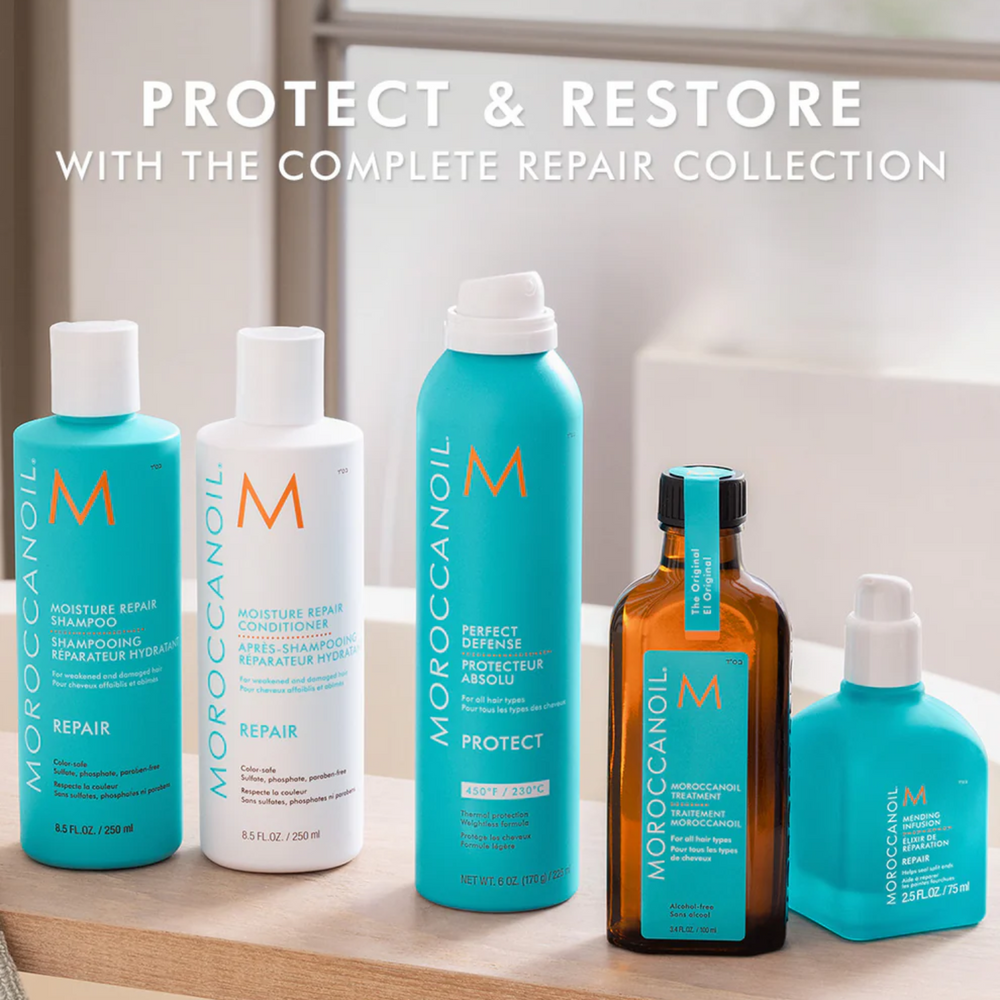 Aérosol Moroccanoil Perfect Defense hit protectant 177 ml, spray sec pour protection thermique

