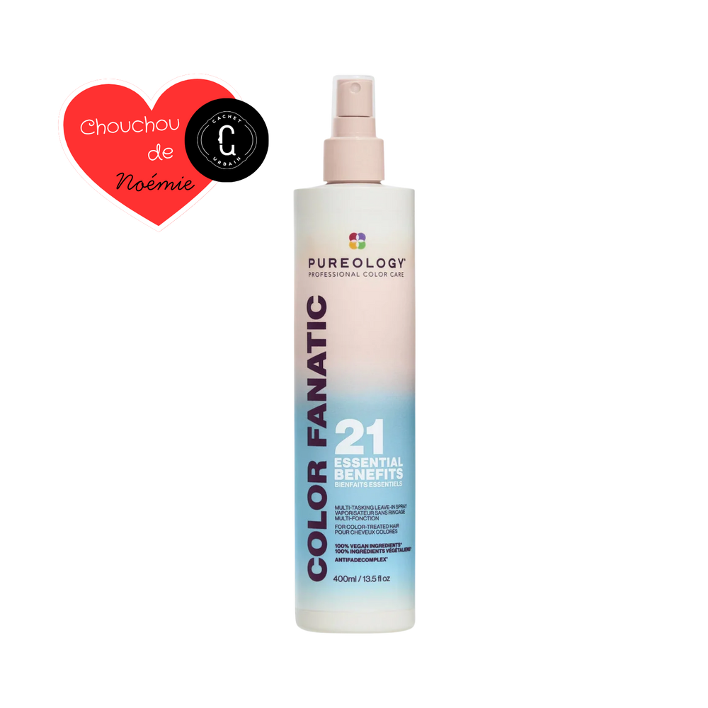 Spray Pureology 400 ml sans rinçage 21-en-1 pour cheveux colorés, démêlant et protecteur