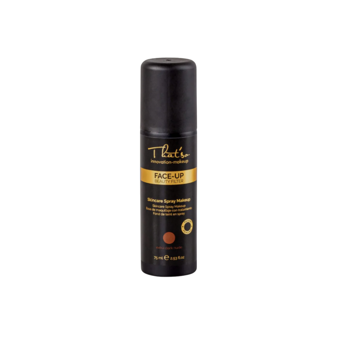 Spray teint visage Face Up Extra Dark That’so effet naturel couvrance intense peau lumineuse longue tenue