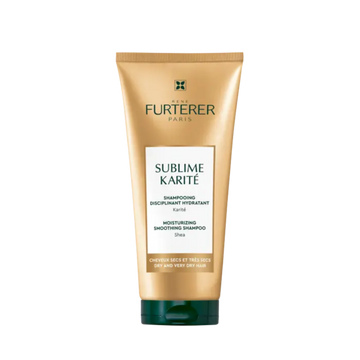 Flacon de 200 ml de shampooing Hydratant Disciplinant Sublime Karité René Furterer, pour cheveux secs.

