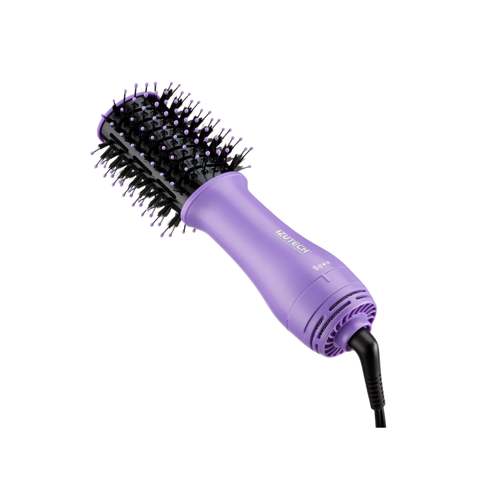 Sèche-cheveux TORO 2‑en‑1 mauve avec brosse volumisante portable