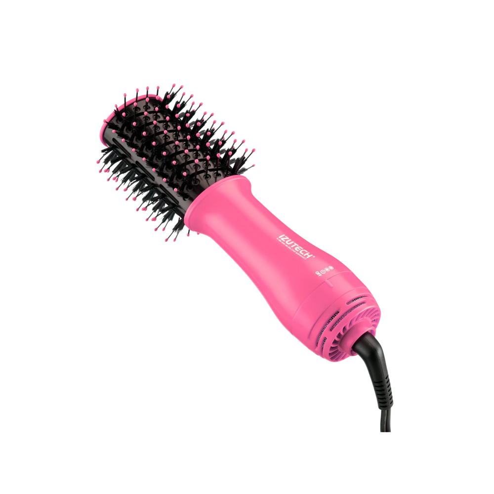 Sèche-cheveux TORO 2‑en‑1 rose avec brosse volumisante portable