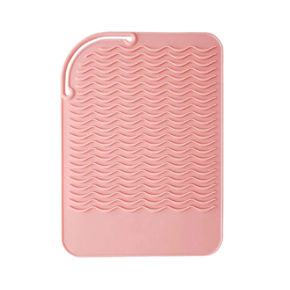 Tapis de protection en silicone Infashion rose doré, résistant à la chaleur pour poser des fers chauds.