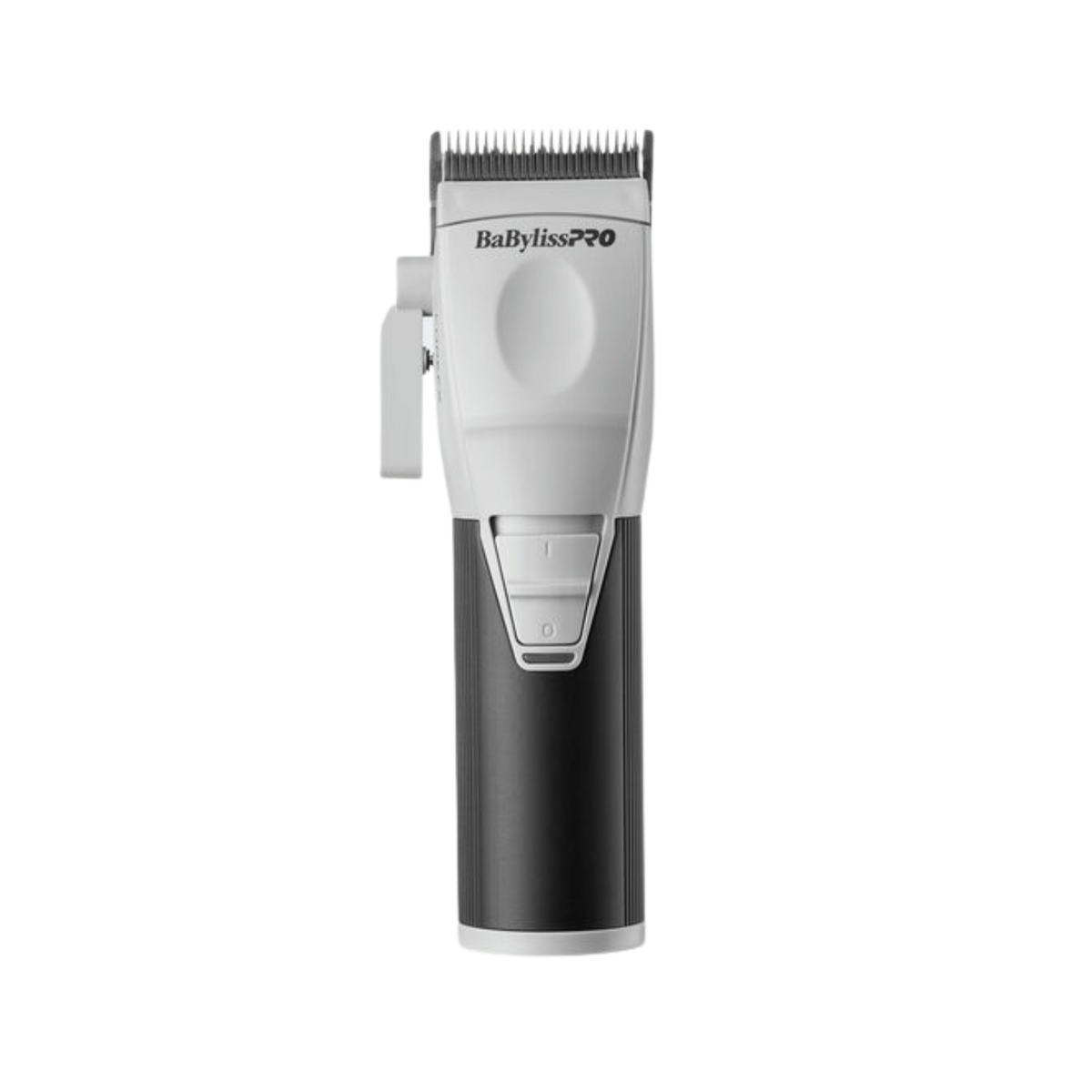 « Tondeuse sans fil BaBylissPRO COREFX FX86 vue de face, lame acier inoxydable et poignée métal antiglisse »
