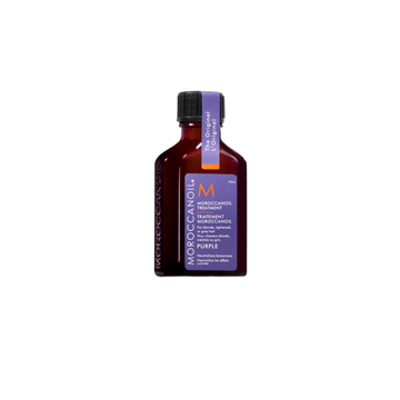 Traitement Moroccanoil Violet – huile correctrice pour cheveux blonds, gris ou méchés à reflets froids


