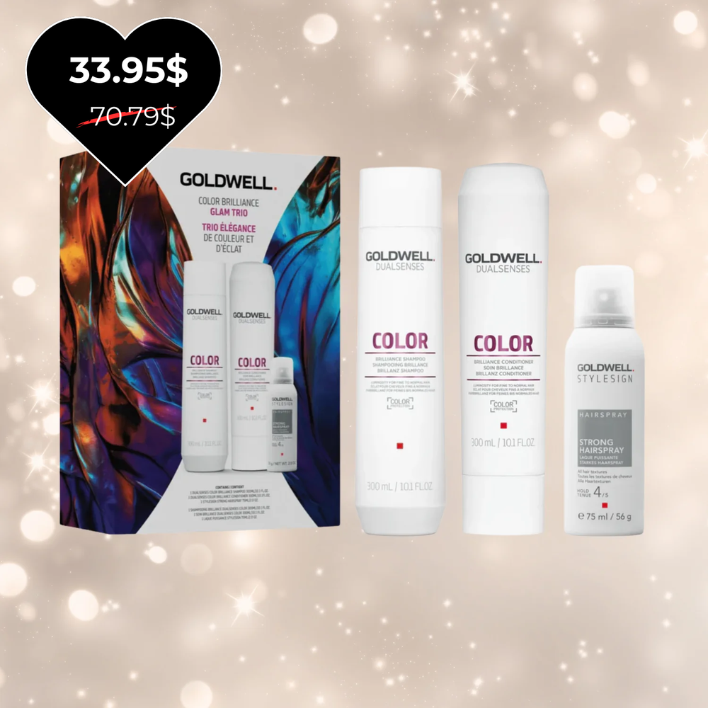 Trio Goldwell Color 2025 — shampooing, revitalisant et laque
