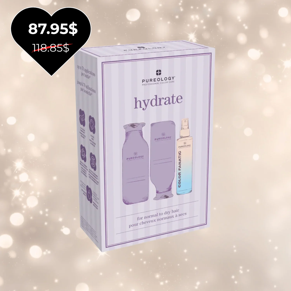 Trio Pureology Hydrate 2025 : shampooing, revitalisant et spray Color Fanatic