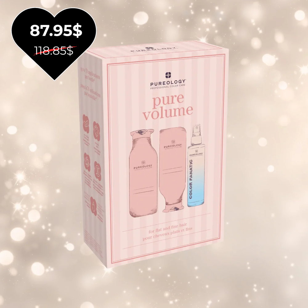 Trio Pureology Pure Volume 2025 : shampooing, revitalisant et spray Color Fanatic