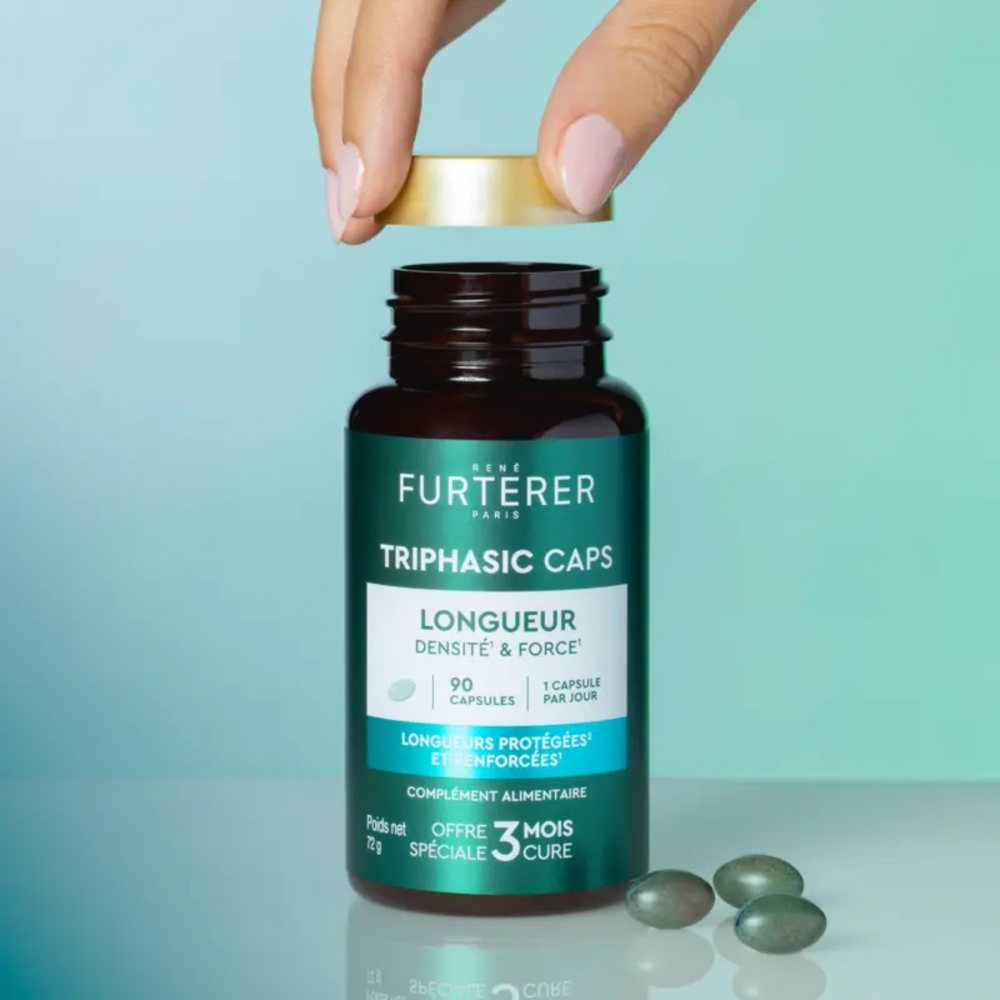 Boîte de la cure Triphasic Caps Longueur René Furterer — capsules longueurs renforcées
