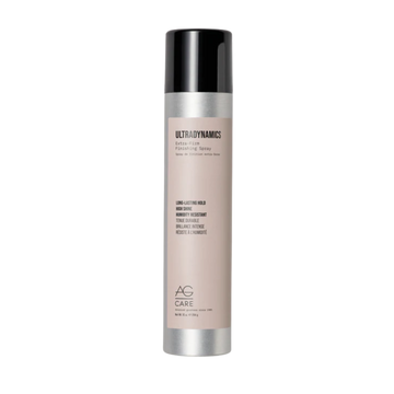 Spray fixatif AG Ultradynamics Extra-Firm 296 ml — flacon noir et rouge
