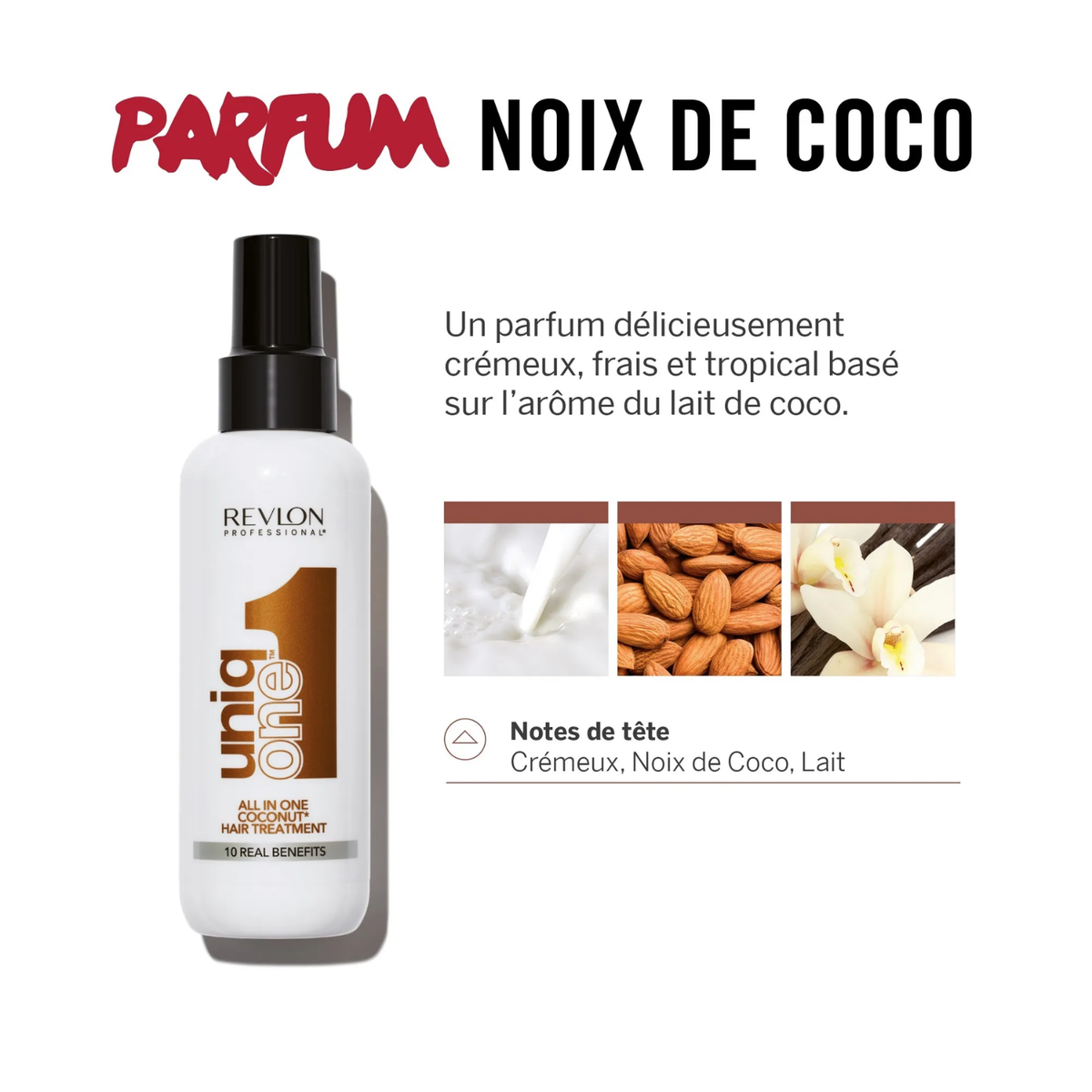 Traitement sans rinçage cheveux secs et abîmés UniqOne coco