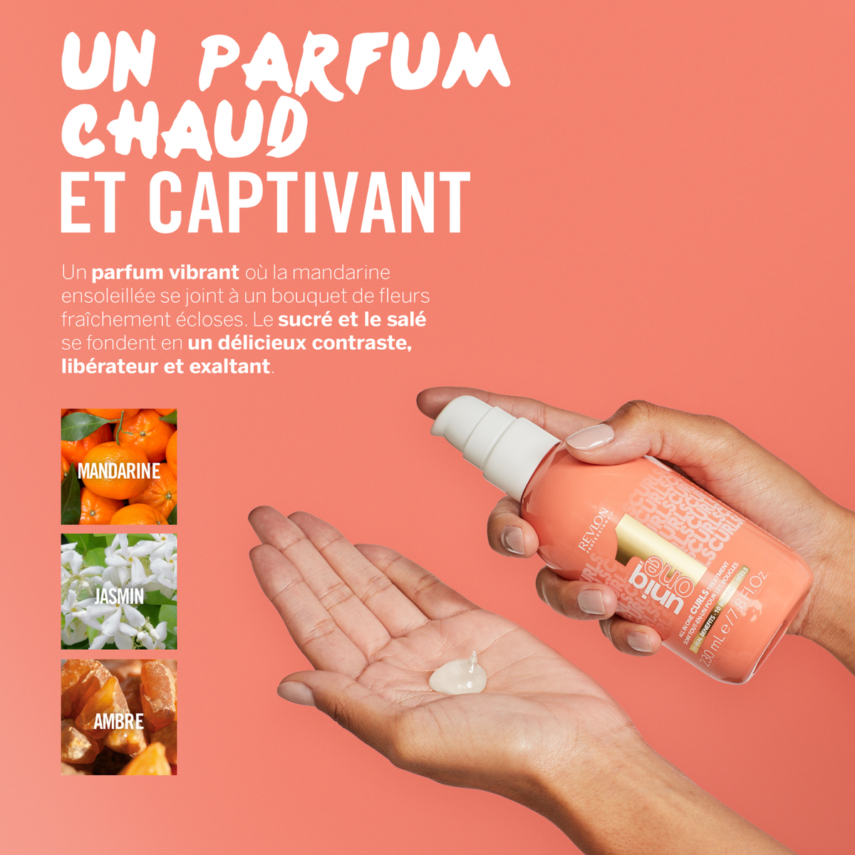 Avant après boucles définies et sans frisottis UniqOne Curls