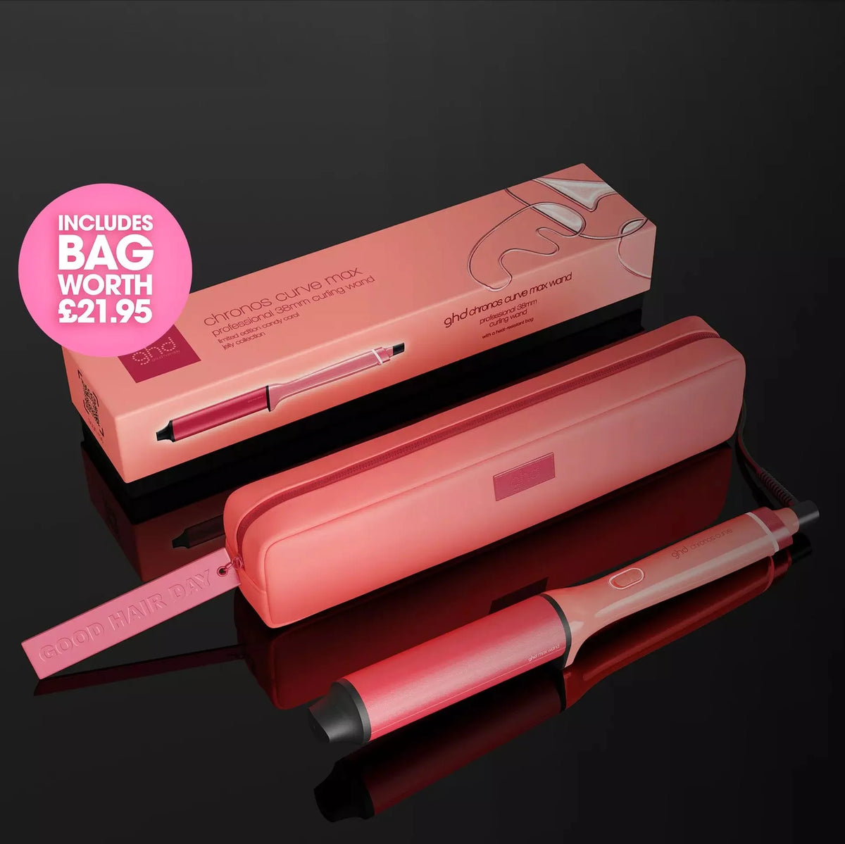 Fer a friser Chronos Curve Max 1 1/2po Candy Coral - GHD