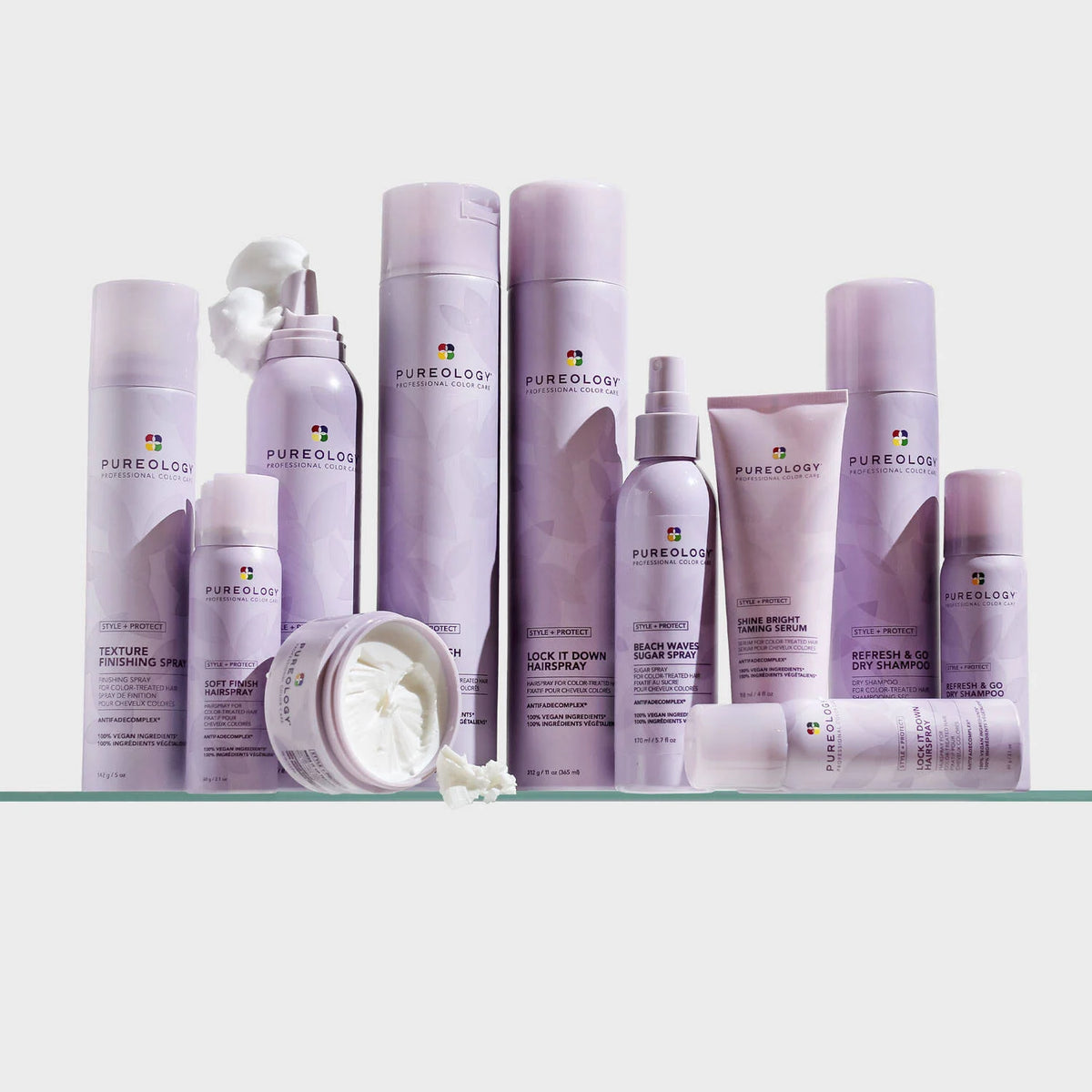 Fixatif Lock It Down Style + Protect (312g) - PUREOLOGY