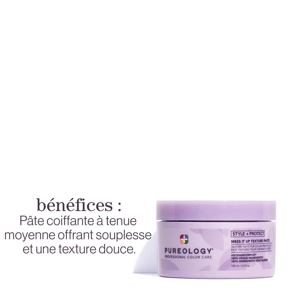 Pâte Texturée Mess It Up Style+Protect (100ml) - PUREOLOGY